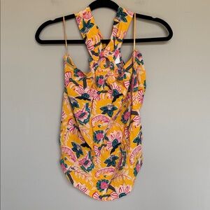 Anthropologie Maeve Yellow Floral Top